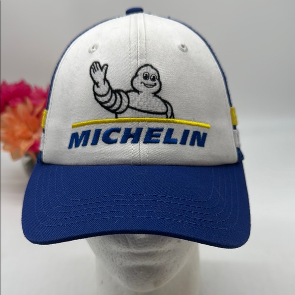 Other - Michelin Man Trucker Hat NWT White and Blue Cap Adjustable HT8911